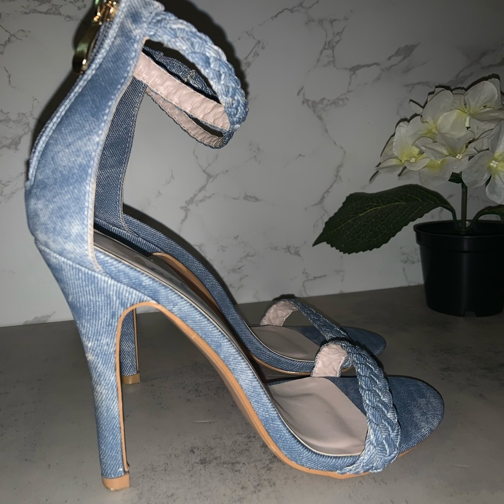 Denim heels